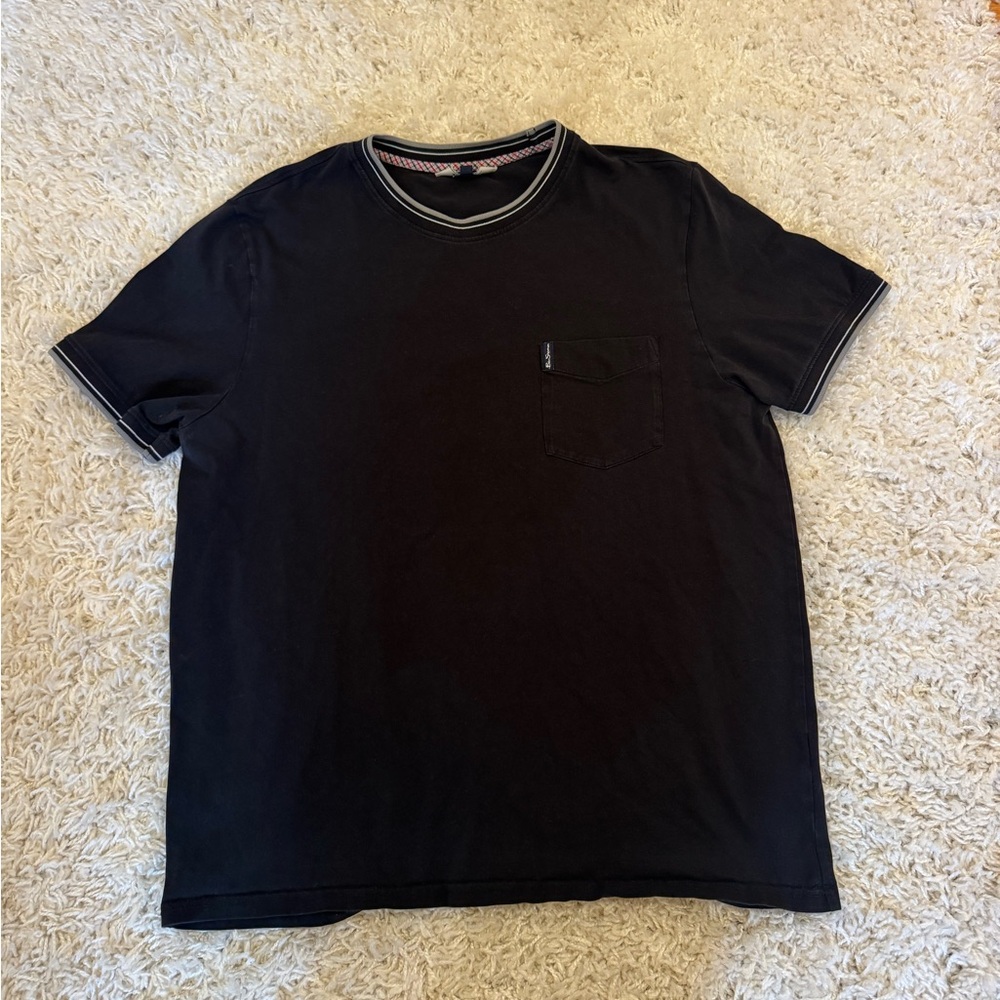 Ben Sherman The Original Men's Black T-Shirt With Pocket View 2